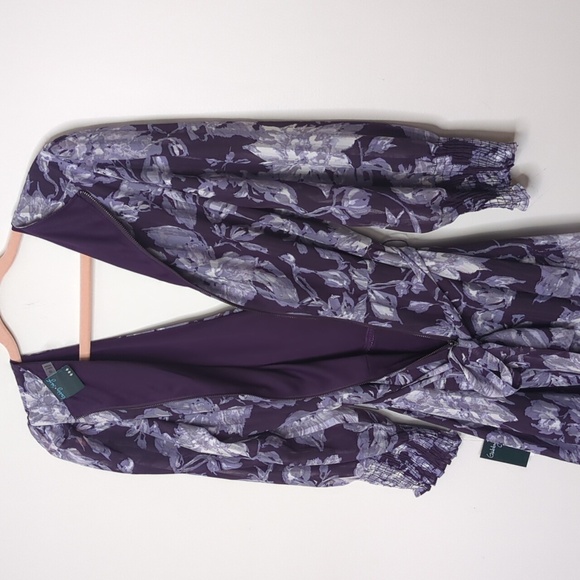 Gabby Skye NWT Faux Wrap Asymmetrical Hem Floral Dress Size 10 - Picture 13 of 14